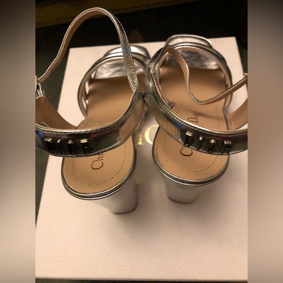 CHRISTIAN DIOR SILVER SANDALS - Picture 11 of 15